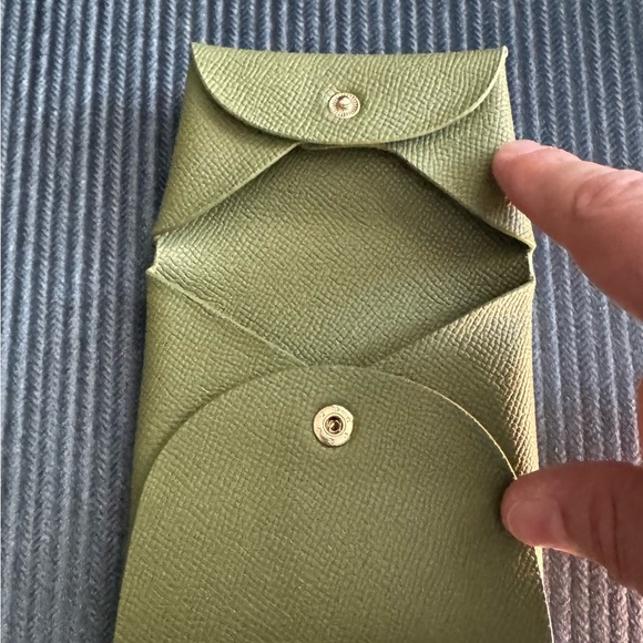 Green leather coin wallet. - Picture 4 of 4